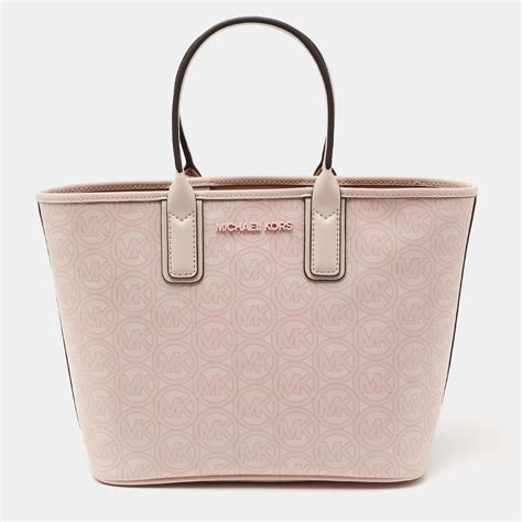 michael kors light pink backpack|Michael Kors pink canvas tote.